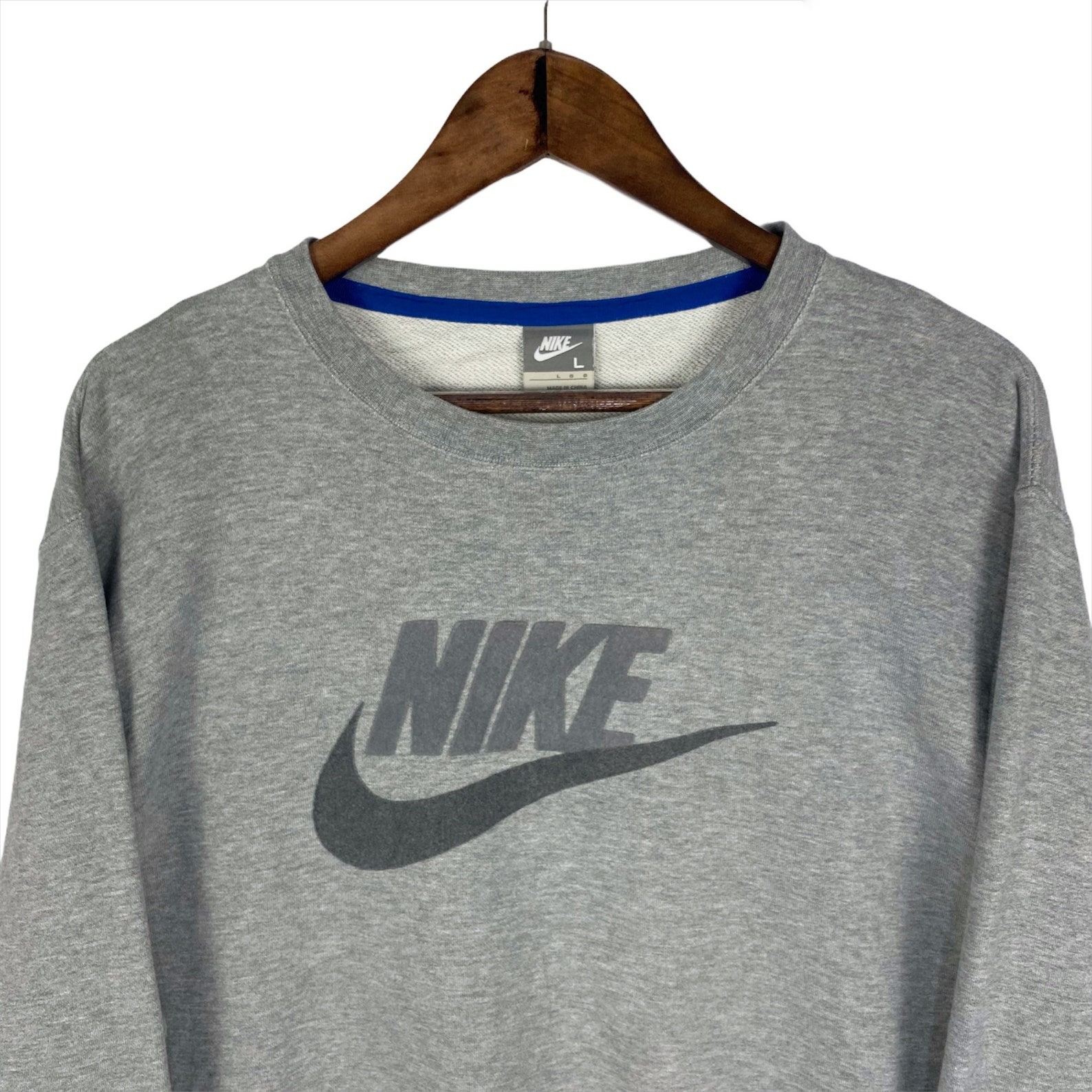 Vintage Nike Swoosh Sweatshirt Crewneck Grey Spellout Big Logo - Etsy UK