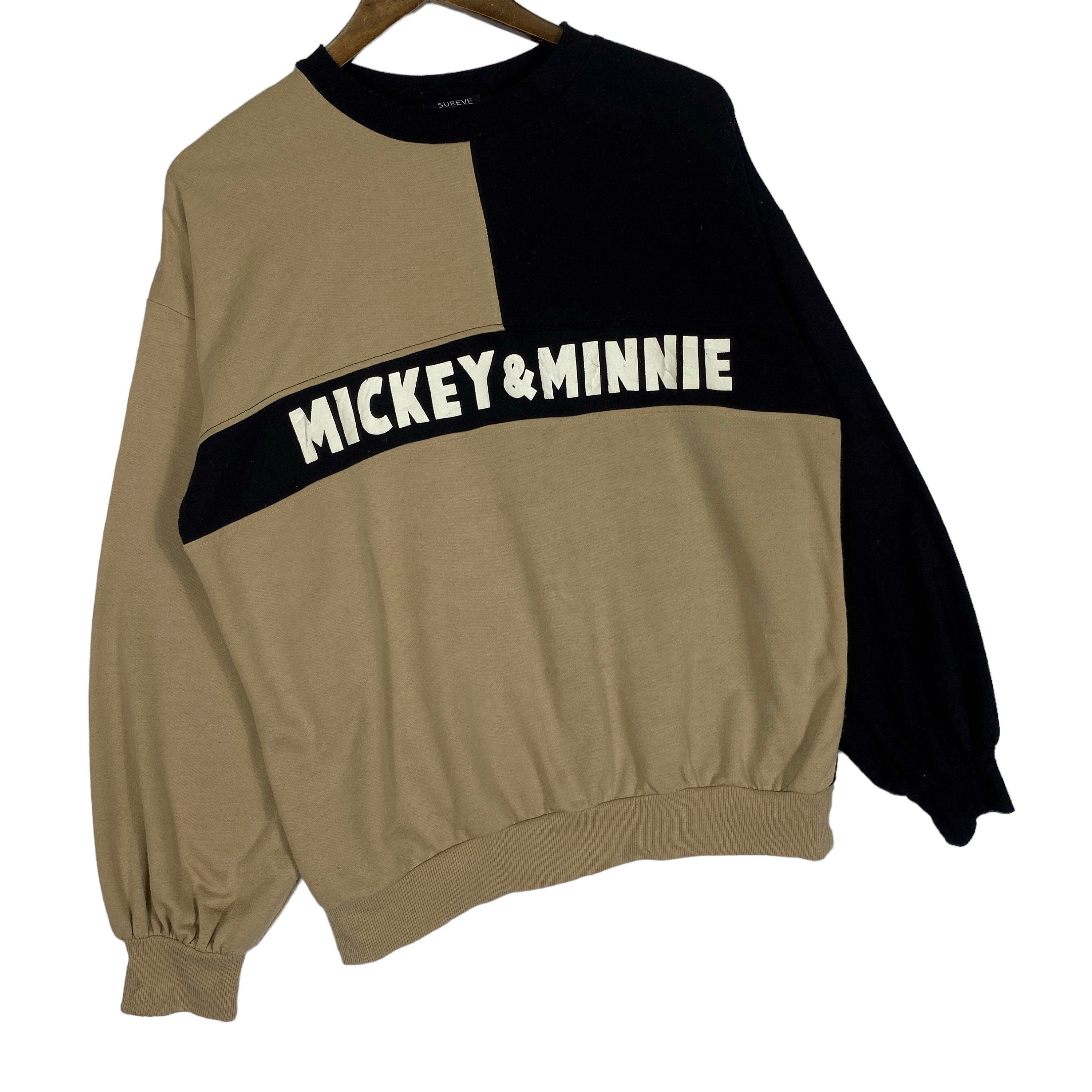 Vintage Sureve X Disney Mickey Mouse Colorblock Crewneck Sweatshirt ...