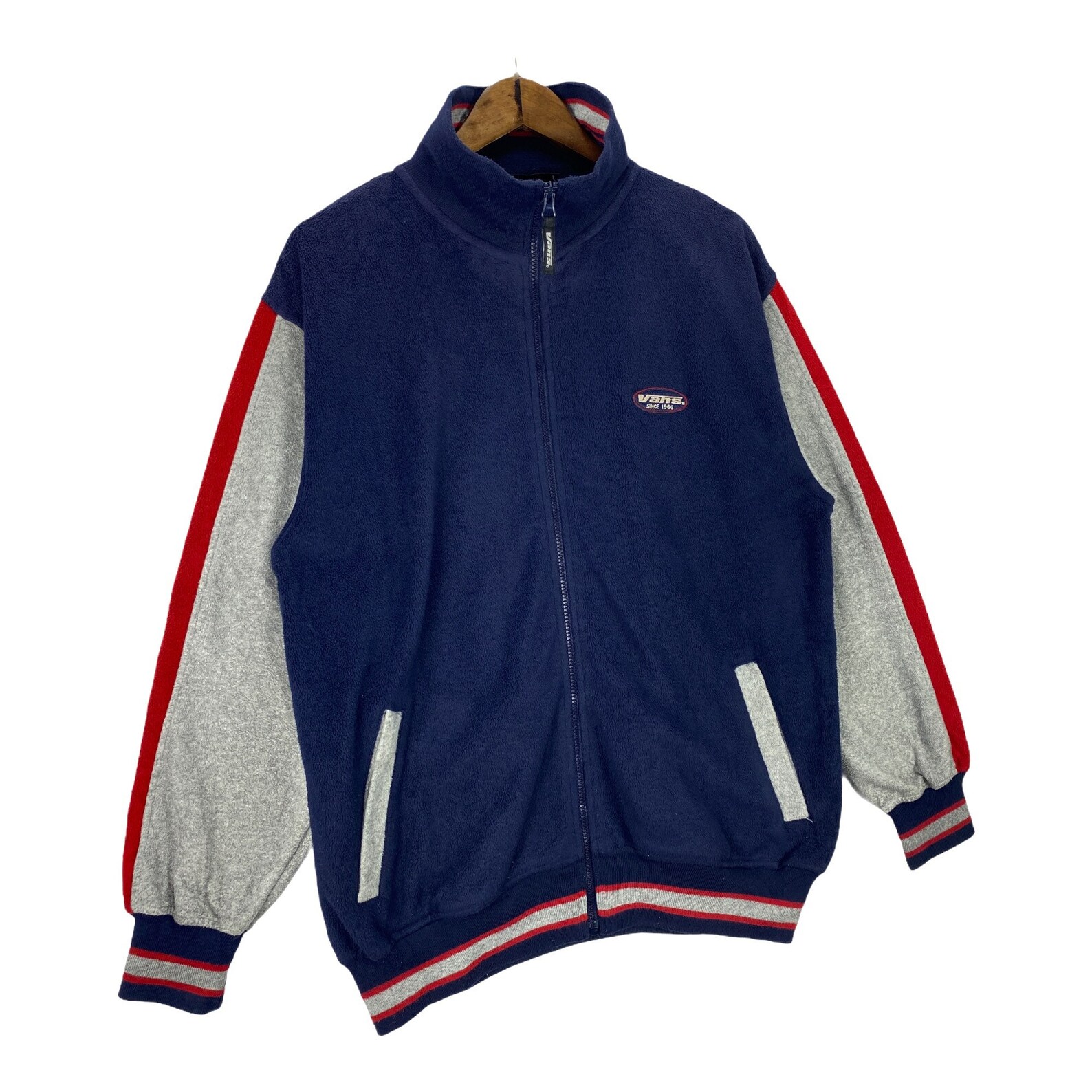 Vintage Vans Fleece Zipper Jacket Sweater Pullover Jumper Size L Etsy UK