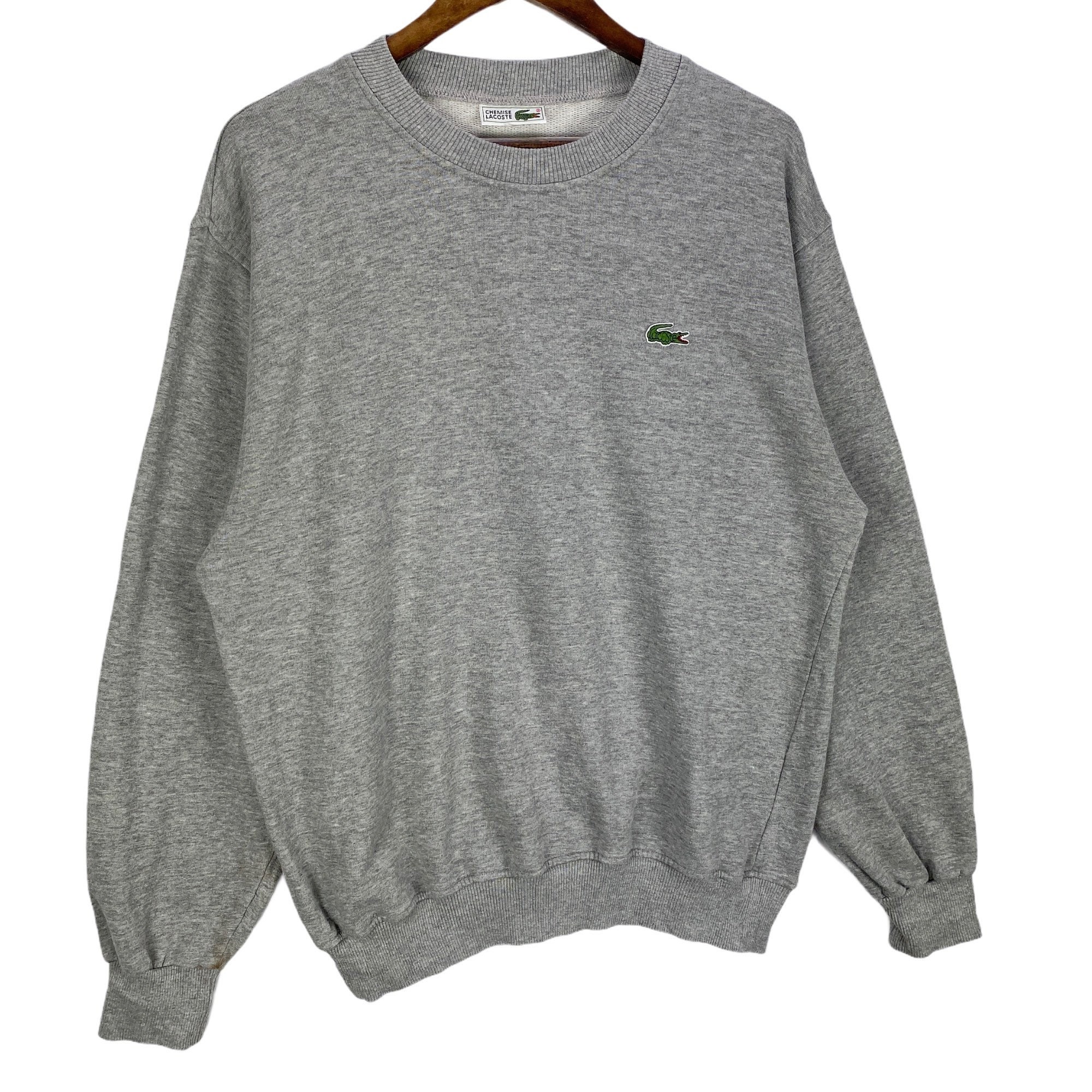 Vintage 90s Lacoste Chemise Crewneck Sweatshirt Small Logo Made in