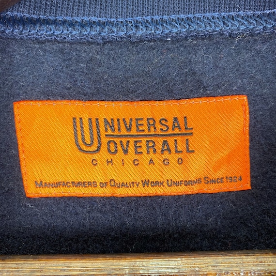 Vintage Universal Overall Chicago Sweatshirt Crewneck Navy Blue 