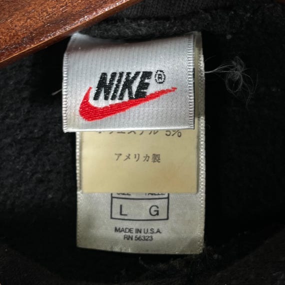 Vintage 90s Nike Swoosh Hoodie Sweater Small Logo Embroidery Black