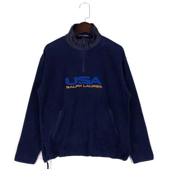 Vintage Polo Sport Usa Ralph Lauren Fleece Half Zi