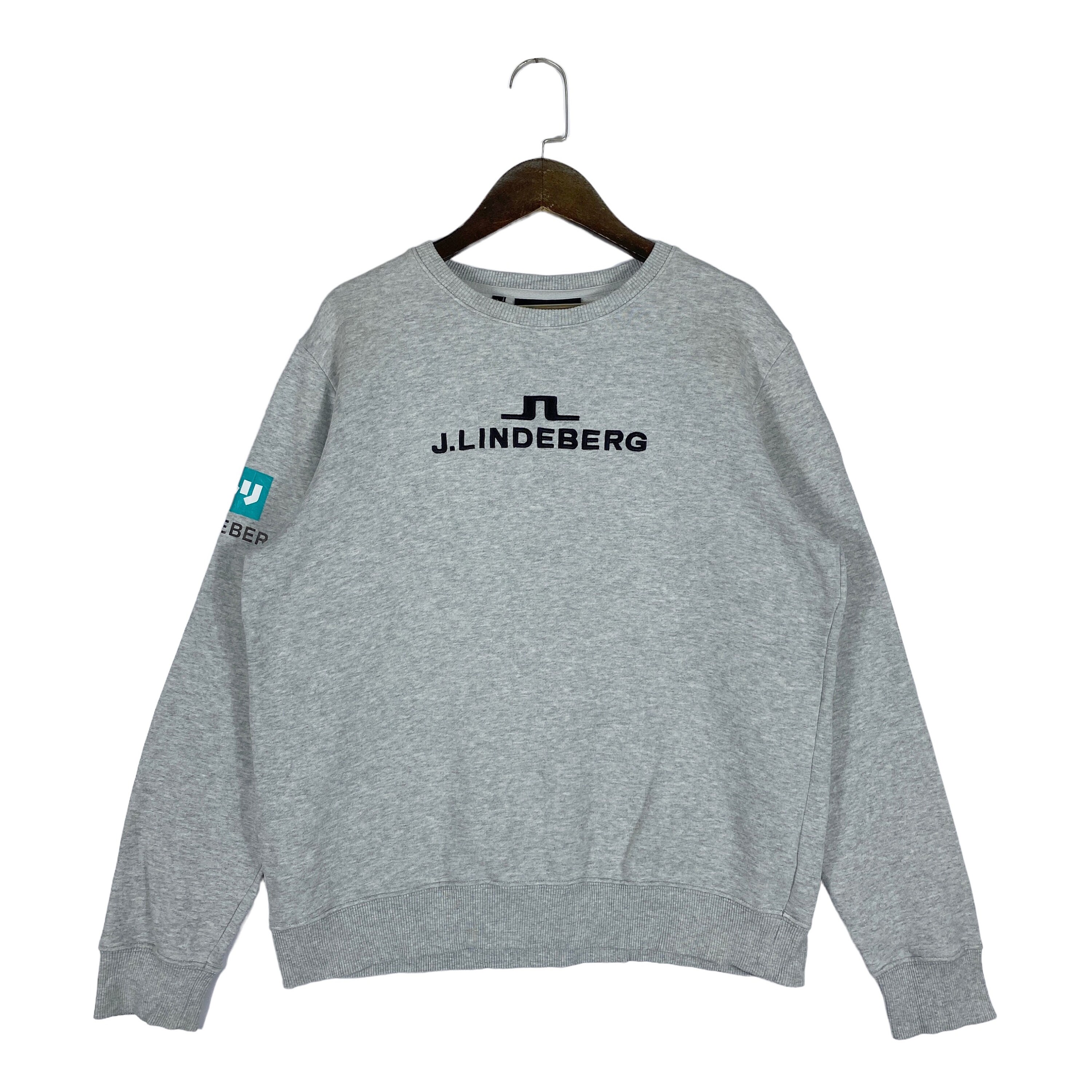 Vintage J. Lindeberg Sweatshirt Crewneck Grey Embroidery Big Logo Made in China Pullover Jumper Size L Etsy Hong Kong