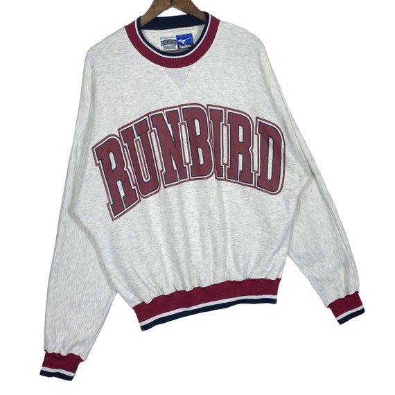 Vintage Mizuno Runbird Sweatshirt Crewneck Grey B… - image 3