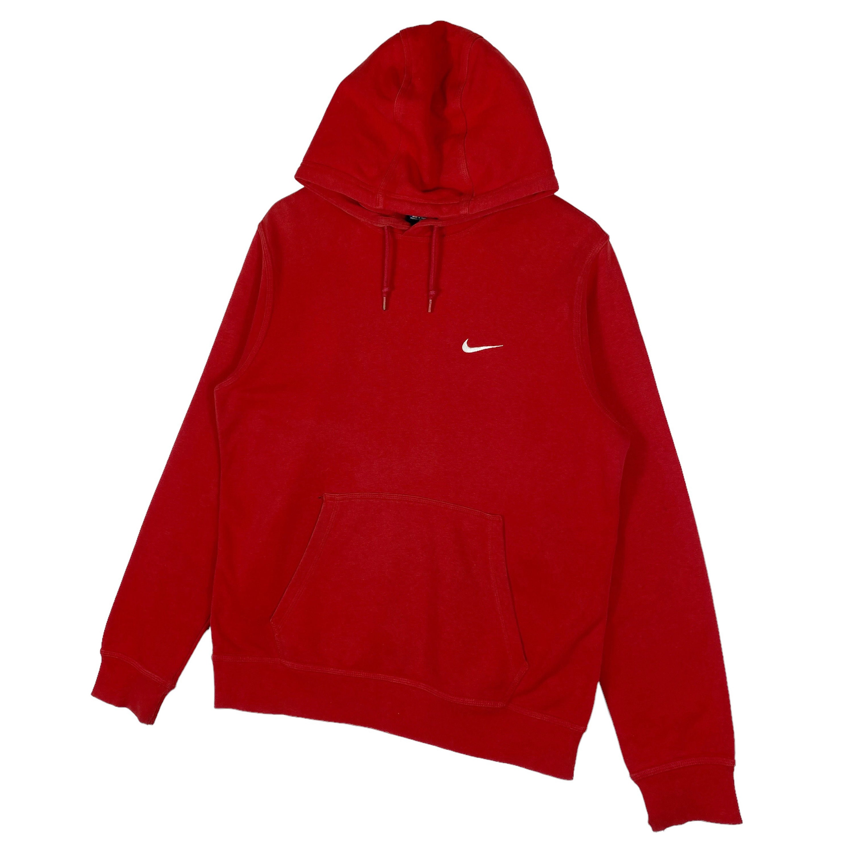Vintage Nike Swoosh Hoodie Sweater Embroidery Small Logo Red Made in Pakistan Pullover Jumper Size M Etsy
