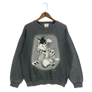 Vintage 1995 Warner Bros Tweety And Sylvester Sweatshirt Crewneck Sun Faded Stonewash Pullover Jumper Size L