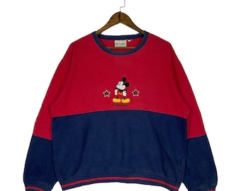Vintage 90s Mickey Mouse California Sweatshirt Crewneck Made In USA Pullover Jumper Size M