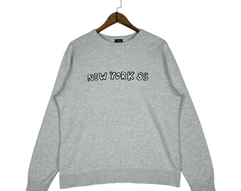 Vintage Keith Haring New York 85 Pop Art Crewneck Sweatshirt Grey Pullover Jumper Size M