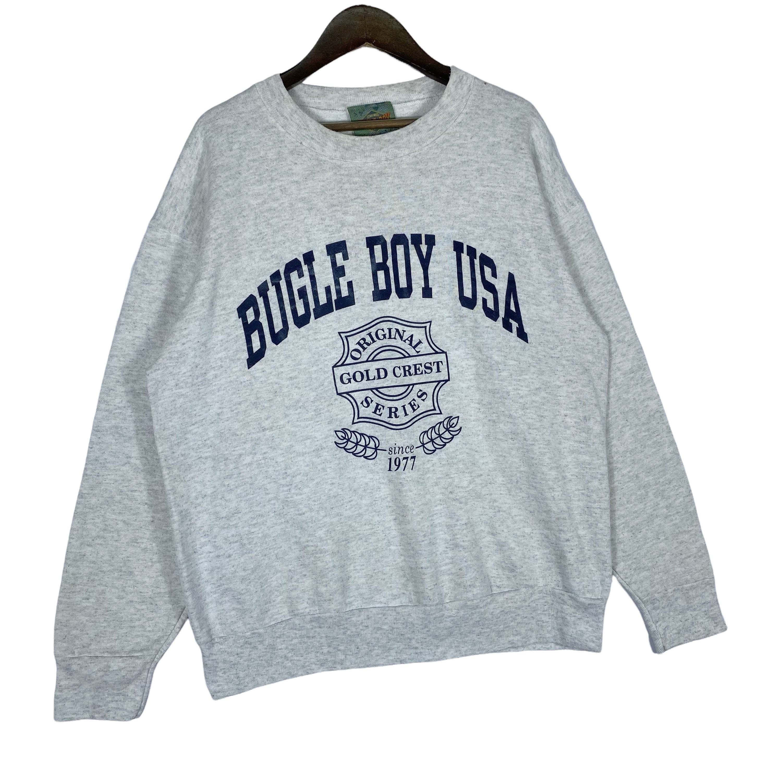 Vintage Bugle Boy USA Sweatshirt Crewneck Big Logo Grey Pullover Jumper  Size M - Etsy, image size:3000x3000