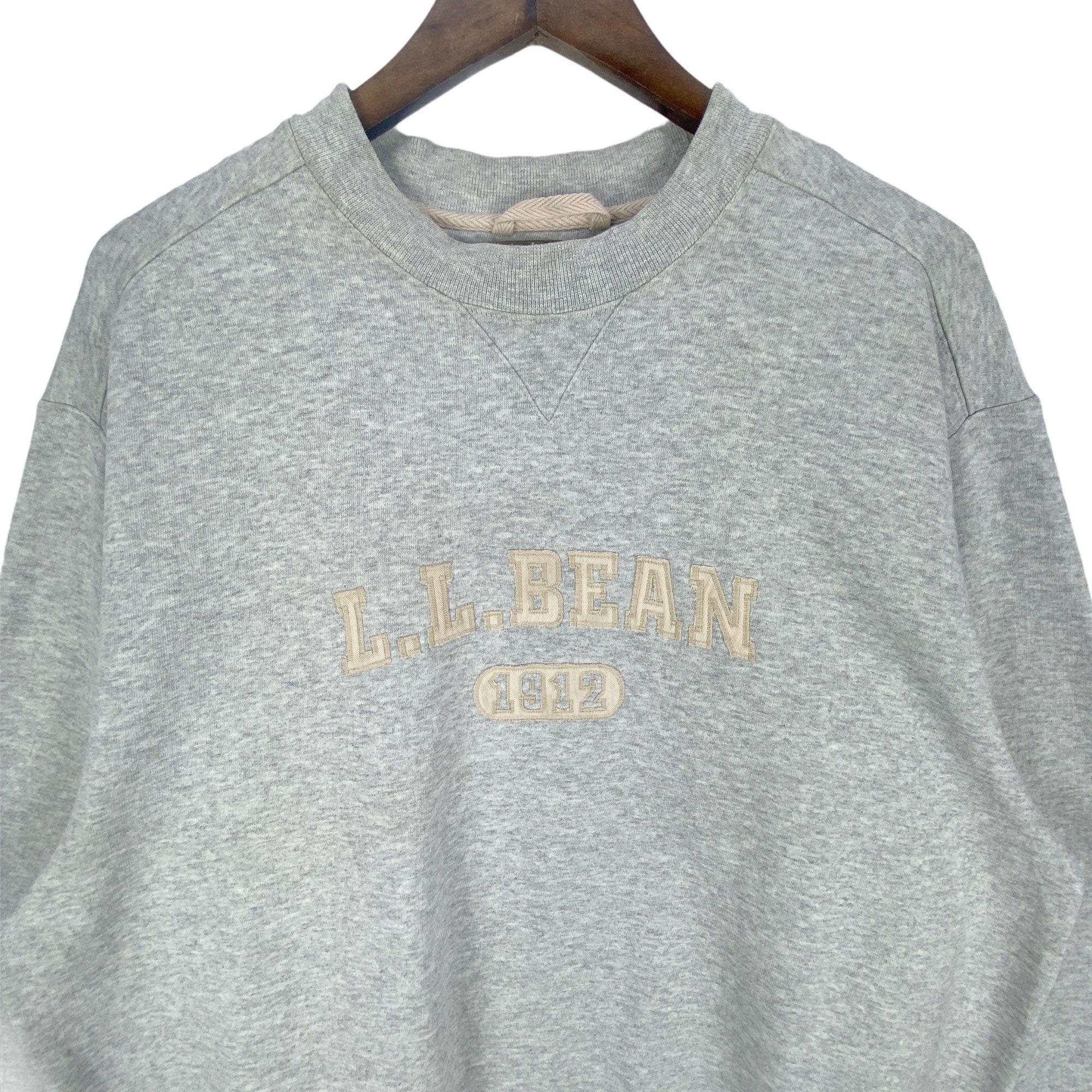 Vintage LL Bean Sweatshirt Crewneck Big Logo Embroidery Made in Peru Pullover Jumper Size L Etsy UK