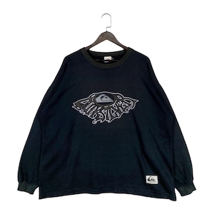 Vintage 90er Jahre Quiksilver Sweatshirt Crewneck Big Logo Schwarzer Pullover Pullover Pullover Grösse XL