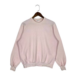 Vintage Courreges Paris Sweatshirt Crewneck Big Logo Pink