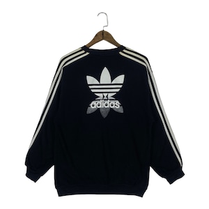 Vintage 90s Adidas Sweatshirt Crewneck Black Made In Philippines Pullover Jumper Size M