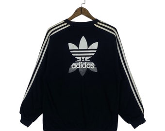 ウェア adidas 90's Pullover nylon Black XL Adidas Jacket Mens XL Black Gray Half Zip Pullover Windbreaker
