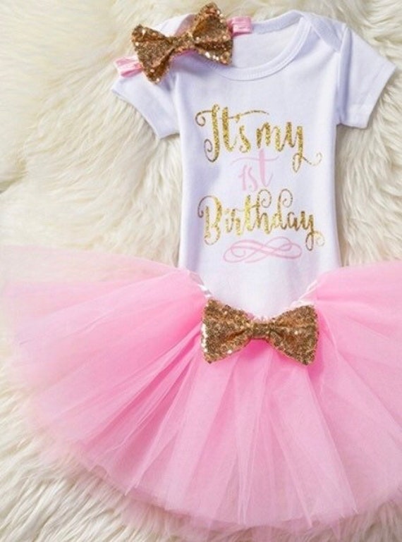 pink and gold dress 12 months