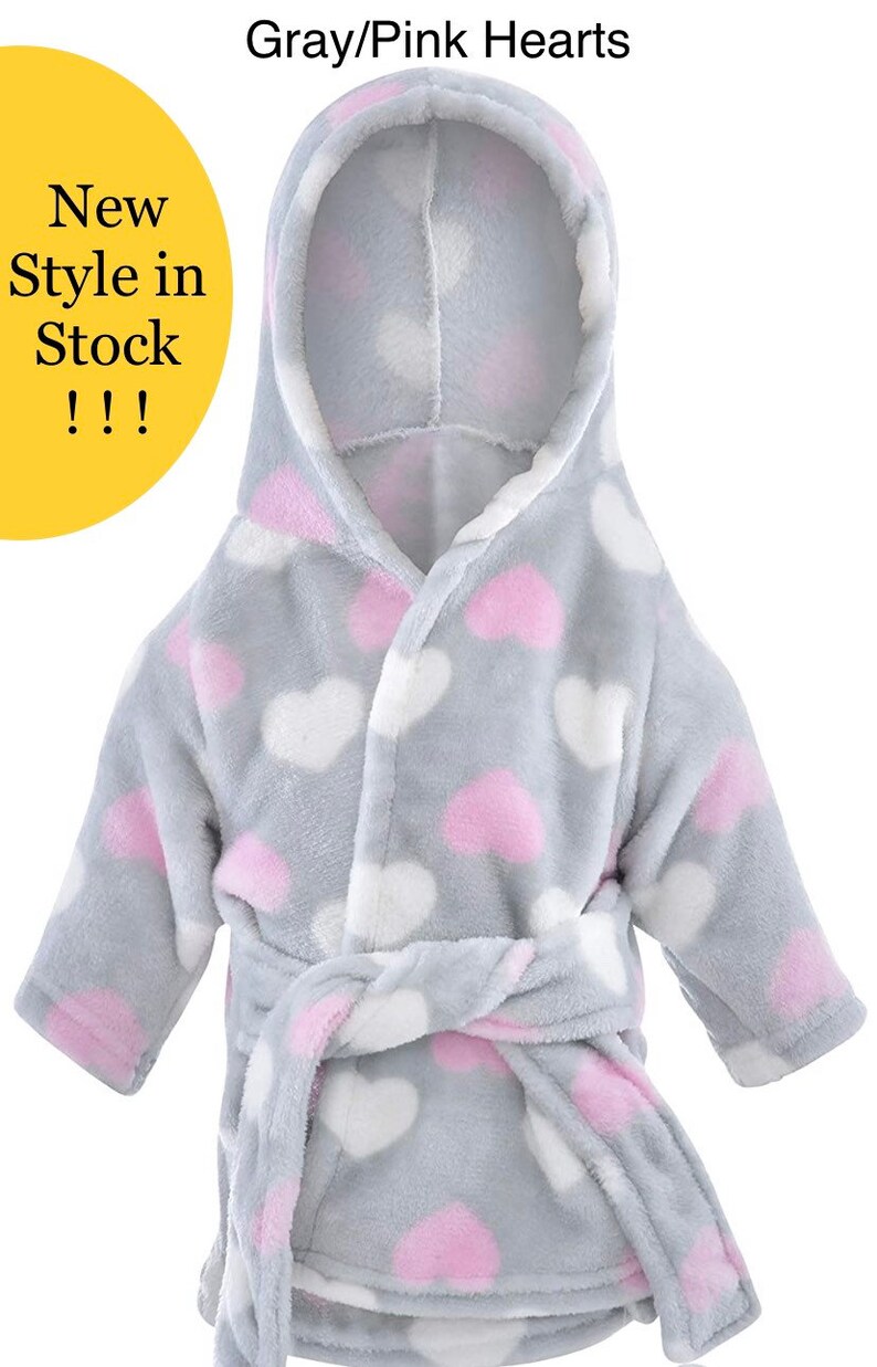 Plush Personalized Baby Robe Embroidered Infant Newborn Gift Etsy