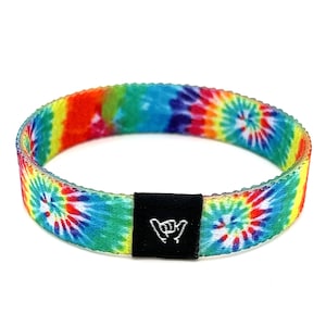 Psychedelic Tie Dye Hang Loose bracelet
