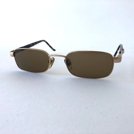 Guess 90s Vintage Matte Gold Frame Small Rectangu… - image 2