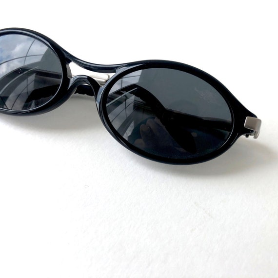 Tiny Oval Sunglasses Men Small Frame Vintage Women Sun Glasses Retro Round  Decoration - Gold With Black - CH197Y7D6ND