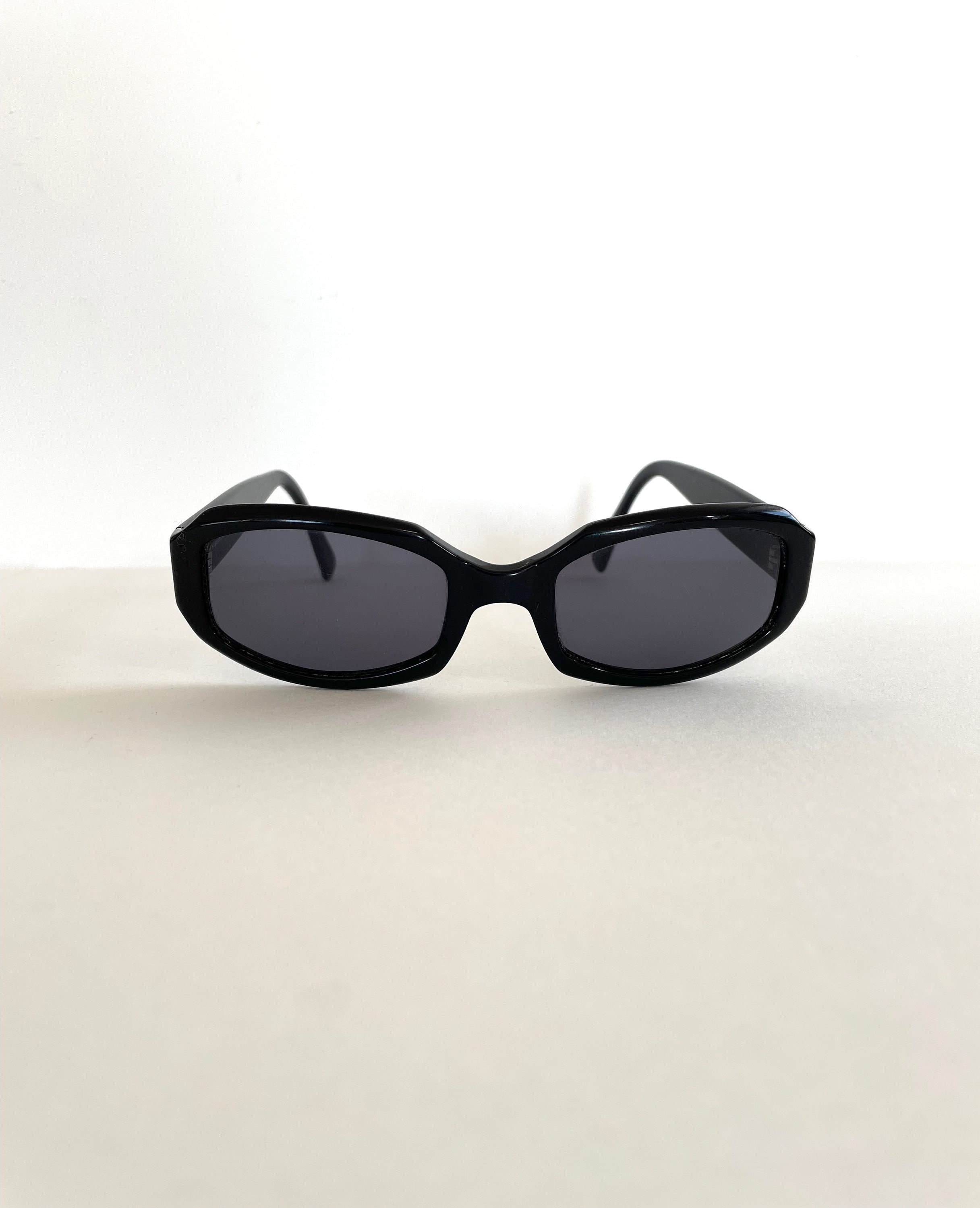 Sergio Tacchini Vintage Mini Black Sunglasses Sergio Tacchini Italian Genuine Vintage Rectangular Black  main image 3
