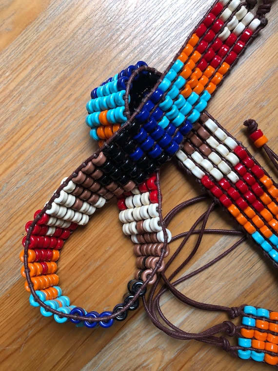 00s Y2k Vintage Grunge Lego Belt Multicolor Beaded 90s