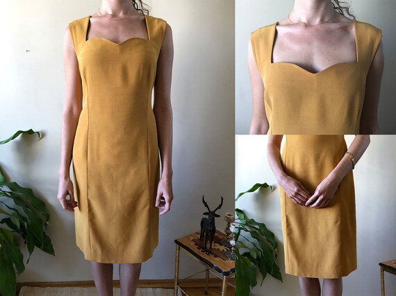 dark mustard yellow dress
