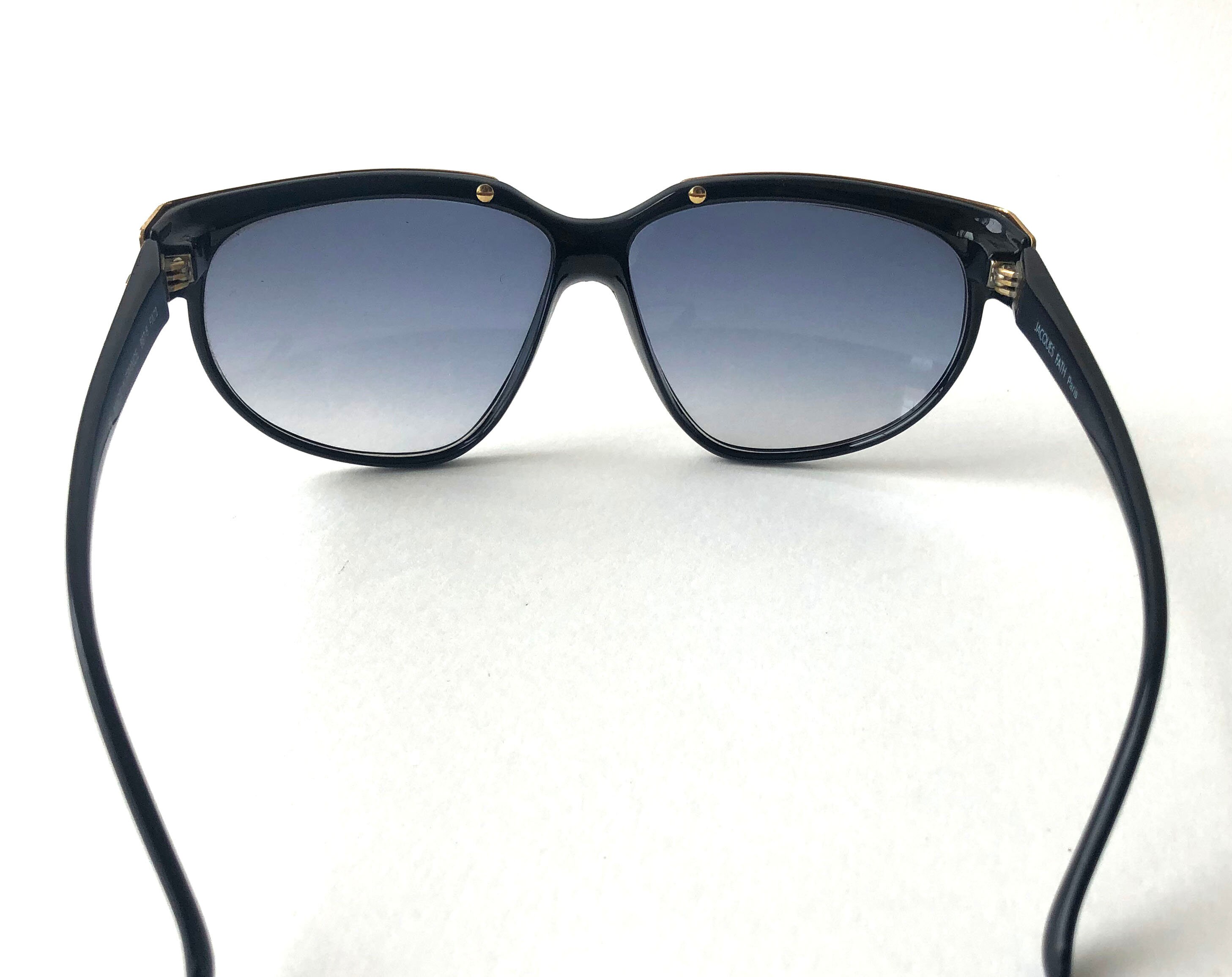 Vintage Jacques Fath Sunglasses Oversized New Old Stock Mod Retro Style Sunnies ROUND JACQUES FATH SUNGLASSES VINTAGE ORIGINAL 70S FRANCE  main image 2
