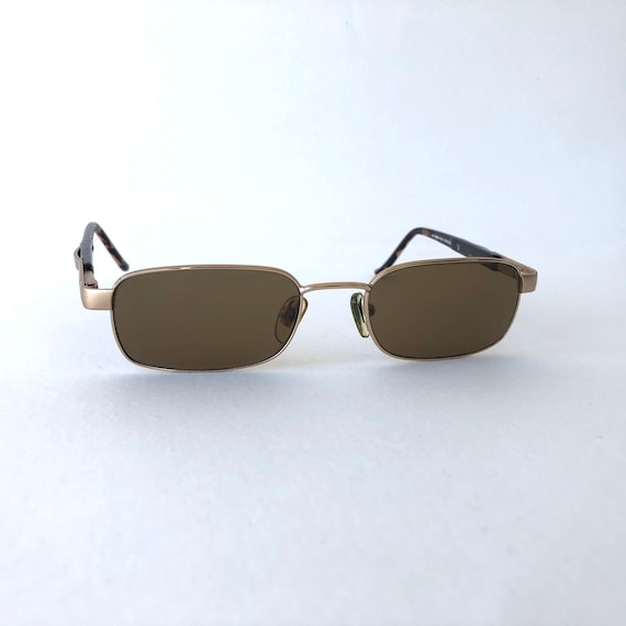 Guess 90s Vintage Matte Gold Frame Small Rectangu… - image 9