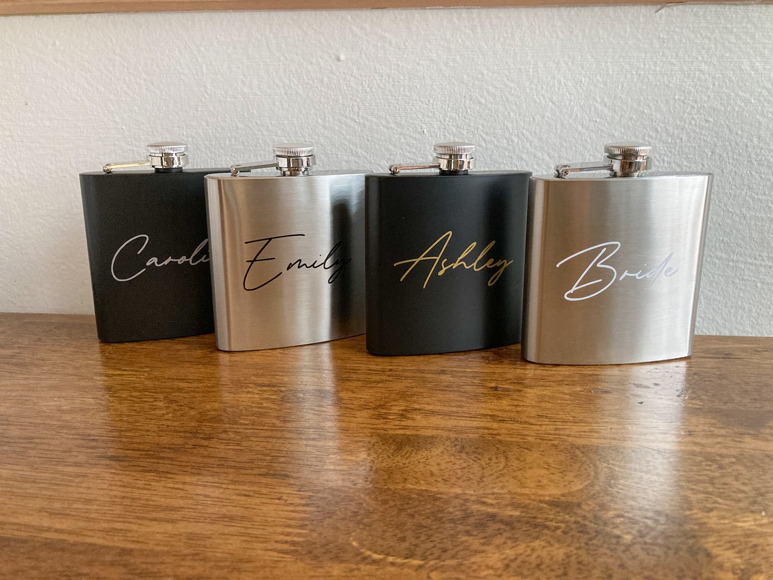 Custom Name Flask Personalized Flask Bridesmaid Flasks Etsy
