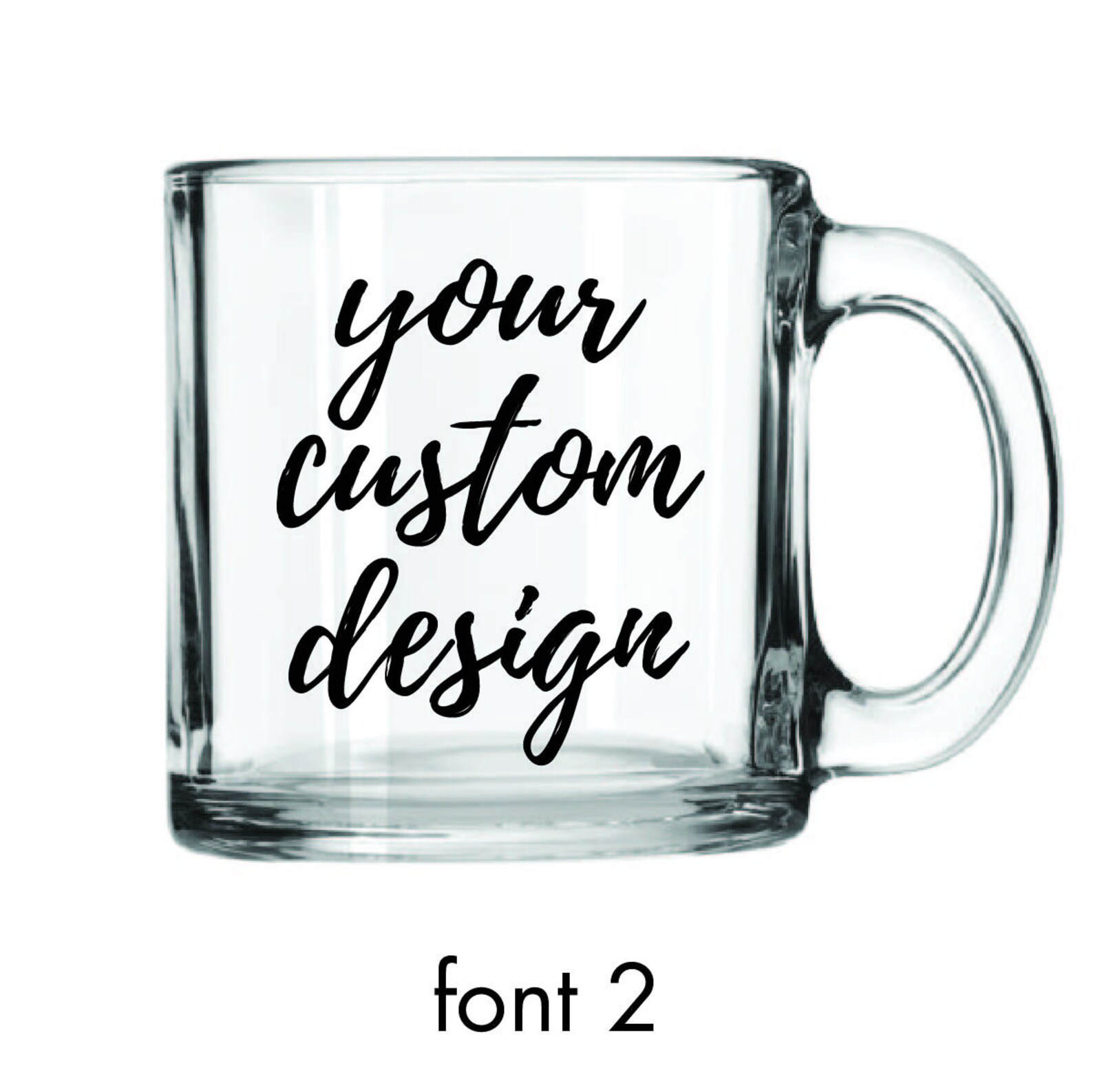 Glass/clear Coffee Mug Custom Mug Personalized Mug Etsy