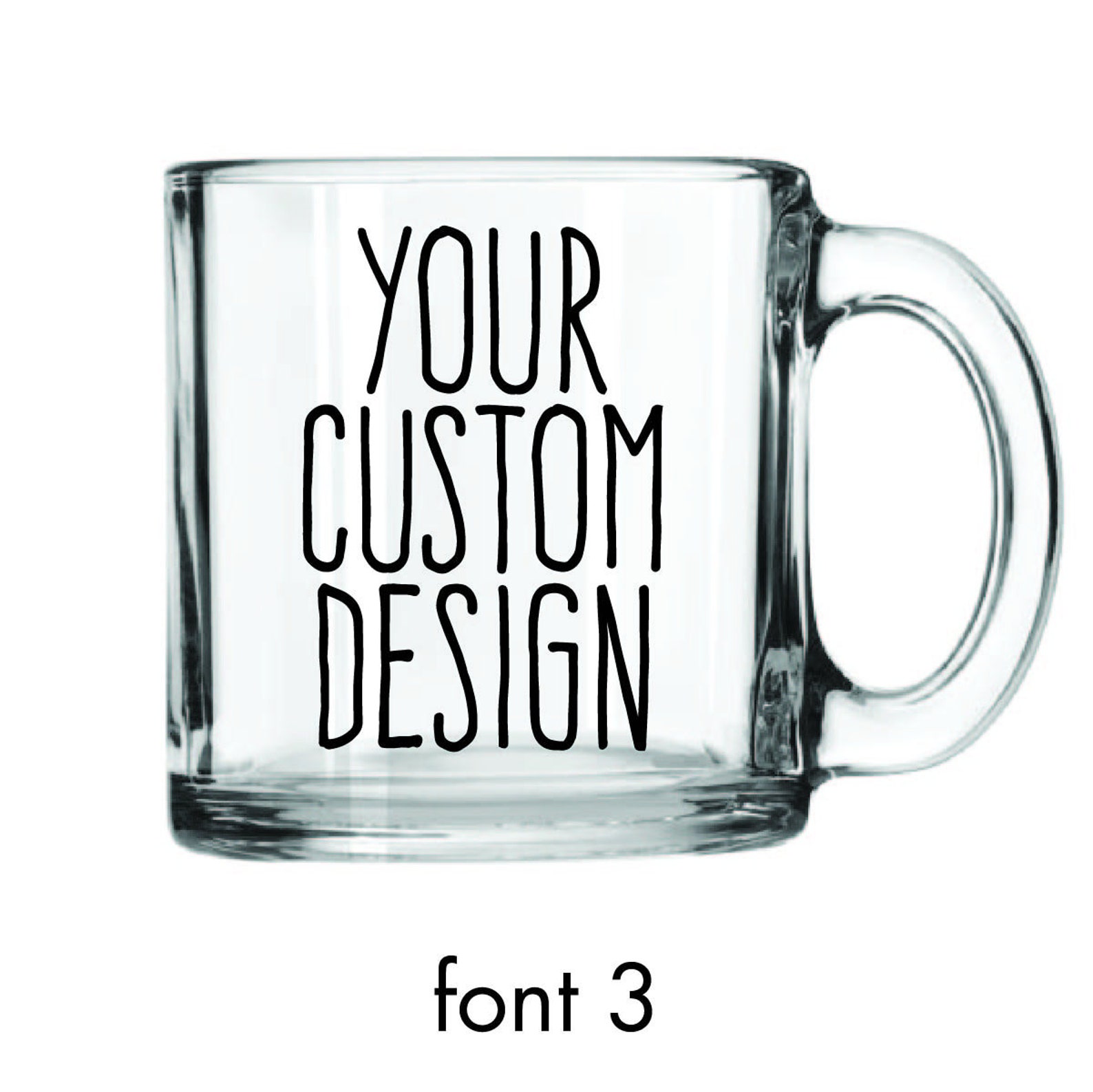 Glass/clear Coffee Mug Custom Mug Personalized Mug Etsy