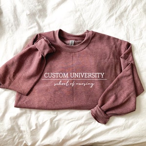 Custom University Crewneck, Graduate 2023, Graduation Gift, University of, College Sweatshirt, Custom College Sweatshirt, Personlization