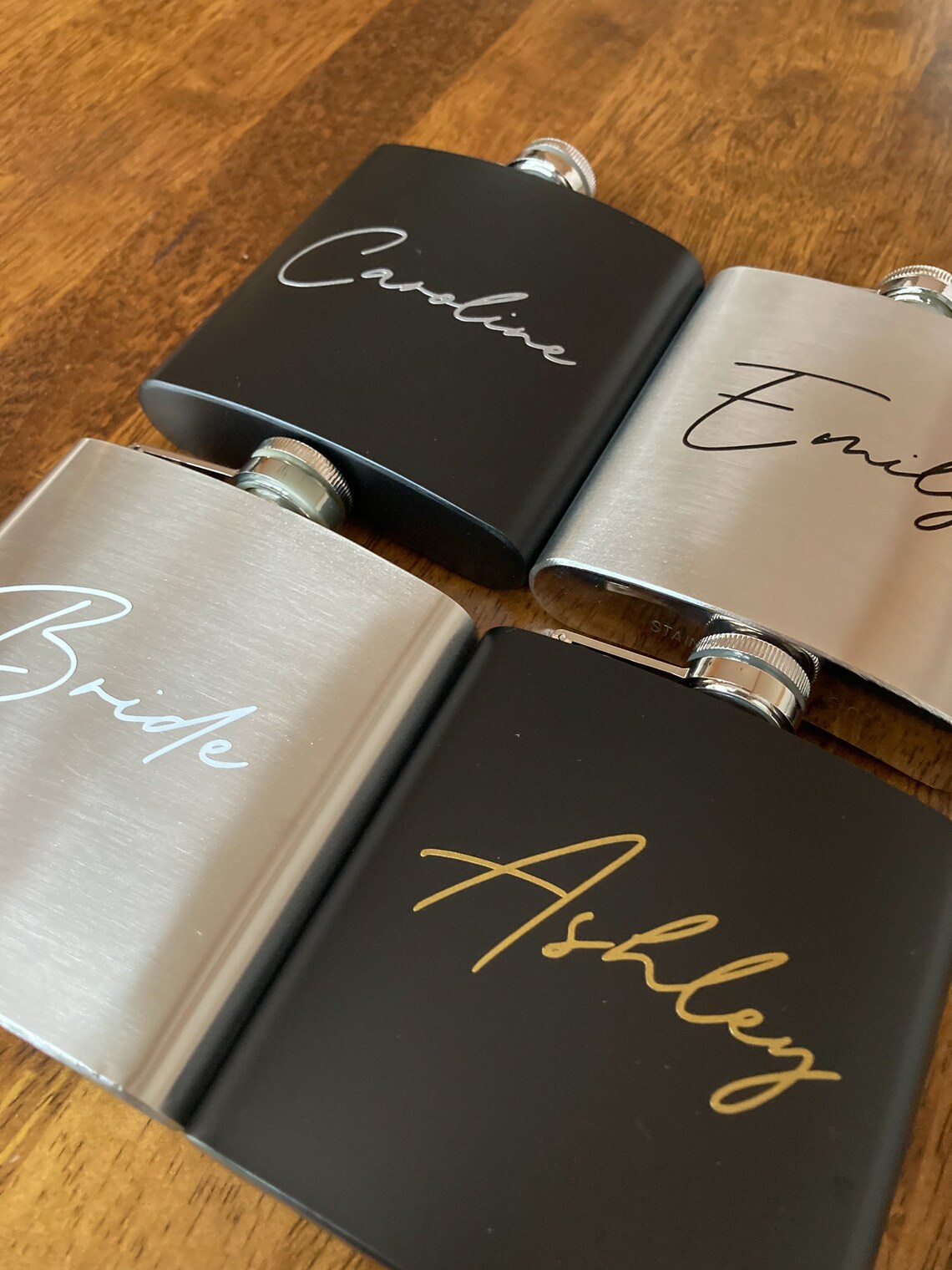 Custom Name Flask Personalized Flask Bridesmaid Flasks Etsy
