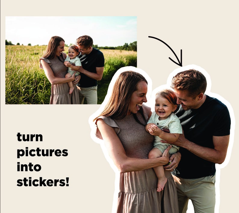 May include: A family of three, a woman, a man, and a child, are standing in a field. The woman is wearing a beige dress, the man is wearing a black shirt and khaki pants, and the child is wearing a white shirt and blue shorts. The family is smiling and looking at the camera.