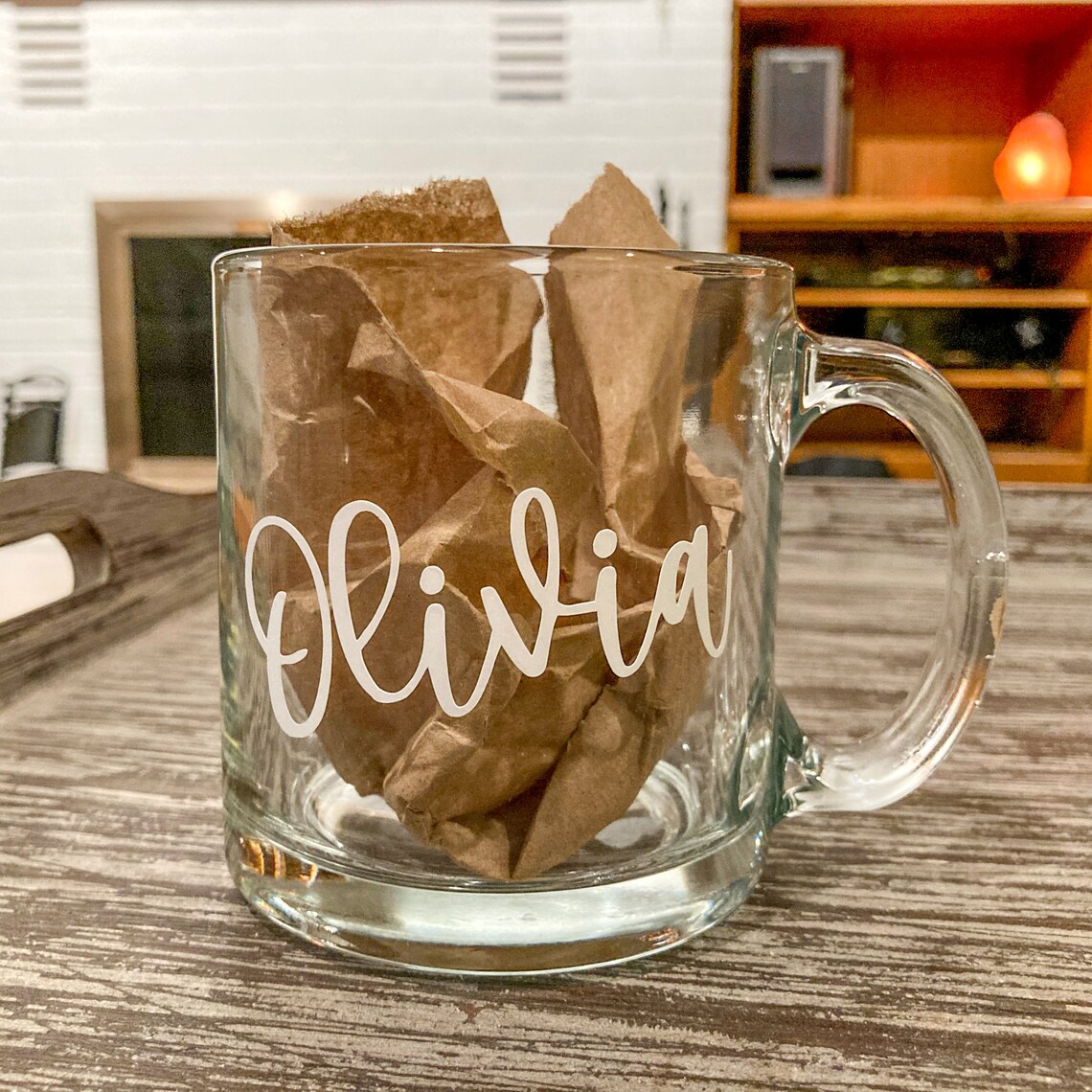 Custom Name Coffee Mug Personalized Coffee Mug Clear Coffee Etsy