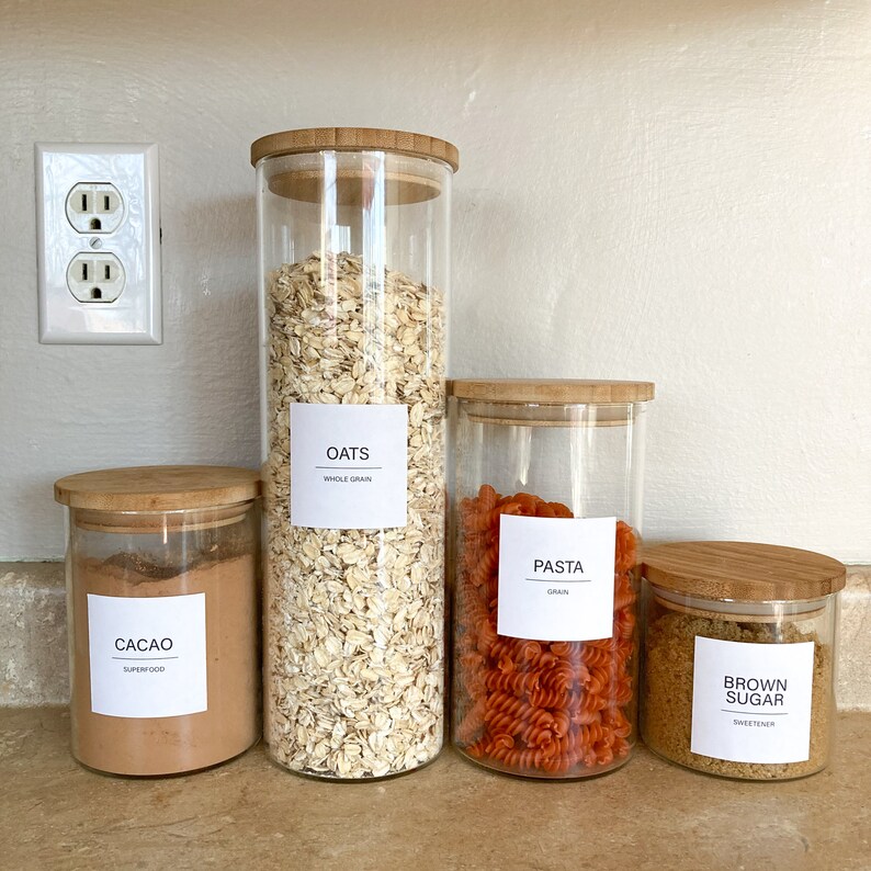 Custom Pantry Labels for Kitchen Organization Decals Kitchen - Etsy