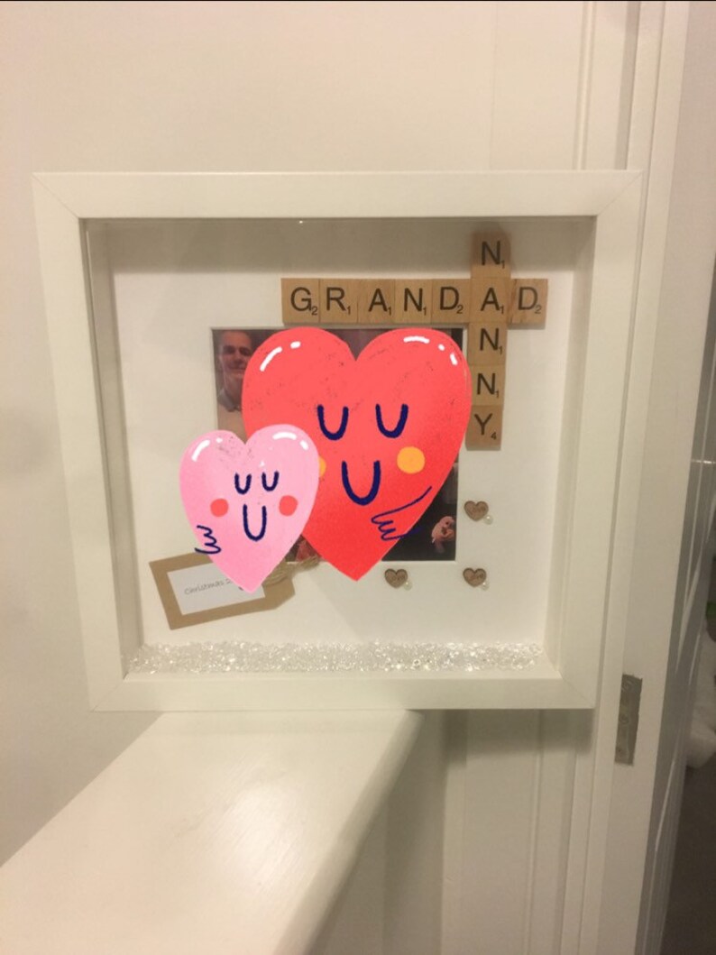 Nanny and Grandad Personalised Scrabble Box Photo Frame Etsy