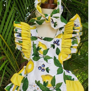 Girl Romper Lemon Fruit Print romper Baby girl summer outfit Toddler romper Baby Romper Overall Playsuit Custom romper Size 0-24m