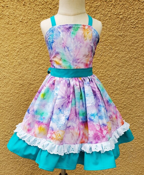 Easter Girl Dress Pinafore Dress Toddler Dress Tea Party Dress