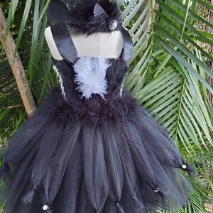 Tutu dress Black Swan Dress Girl Dress Swan Tutu Father headband Black Tutu Dress Dress Birthday Dress Toddler dress Size 0m-10y