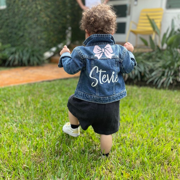 Kids Jean Jacket custom Kids jean jacket, Kids custom clothing, Custom jean jacket, Boy jacket, Girl jacket, Birthday gift