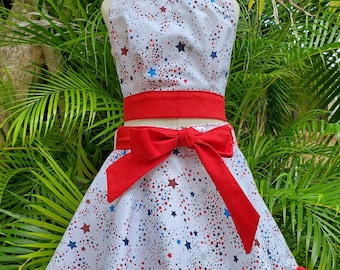 4 juli Patriotisk outfit Flickkläder Set Sommarset för småbarn Flickkjolset Flicktröjor Sommarset Rött, vitt, blått set Storlek 2-10 år