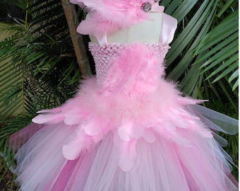 Tutu dress Girls Pink Flamingo Dress Girl Dress Flamingo Tutu Pink Tutu Dress Birthday Dress Toddler dress Size 0m-10y