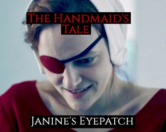 Handmaid Red Eyepatch, Janine Eye Patch,  Offwarren Eyeptch, Ofdaniel Eye Patch , Handmaid Costume Accessories, Ofhoward Red Eyepatch