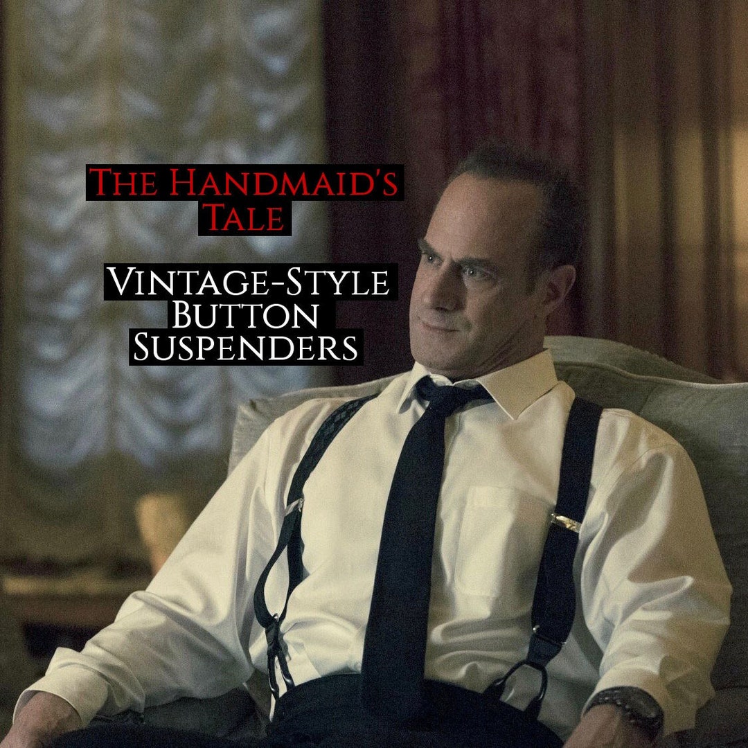 Commander Waterford Black and Brown Suspenders, Fred Waterford, Vintage