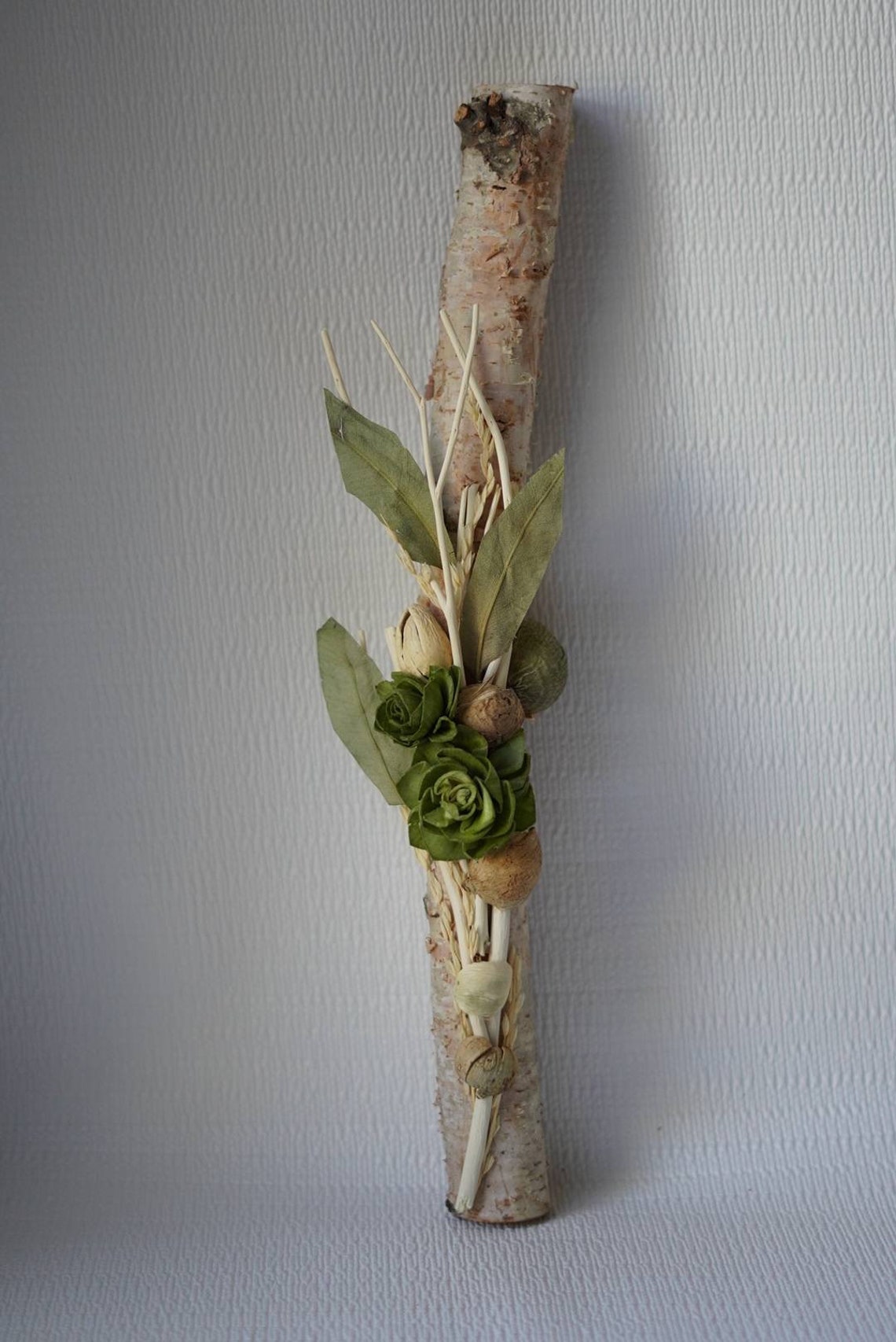 de la branche de bouleau floral vert Art mural suspendu | Etsy
