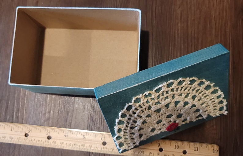 Set of 4 Gift Cardboard Boxes With Lids. Various Sizes. Painted With Embellishments. Etsy