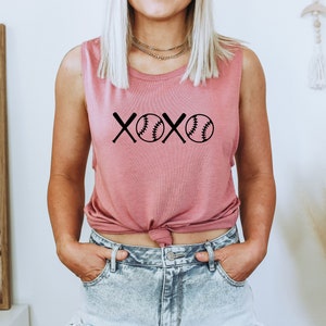 Baseball Tank Top - Baseball Mom - Softball Mom -Baseball Tank Top - Baseball Mom Shirt -  Cute Baseball Shirt - Tank Top - Xoxo Baseball