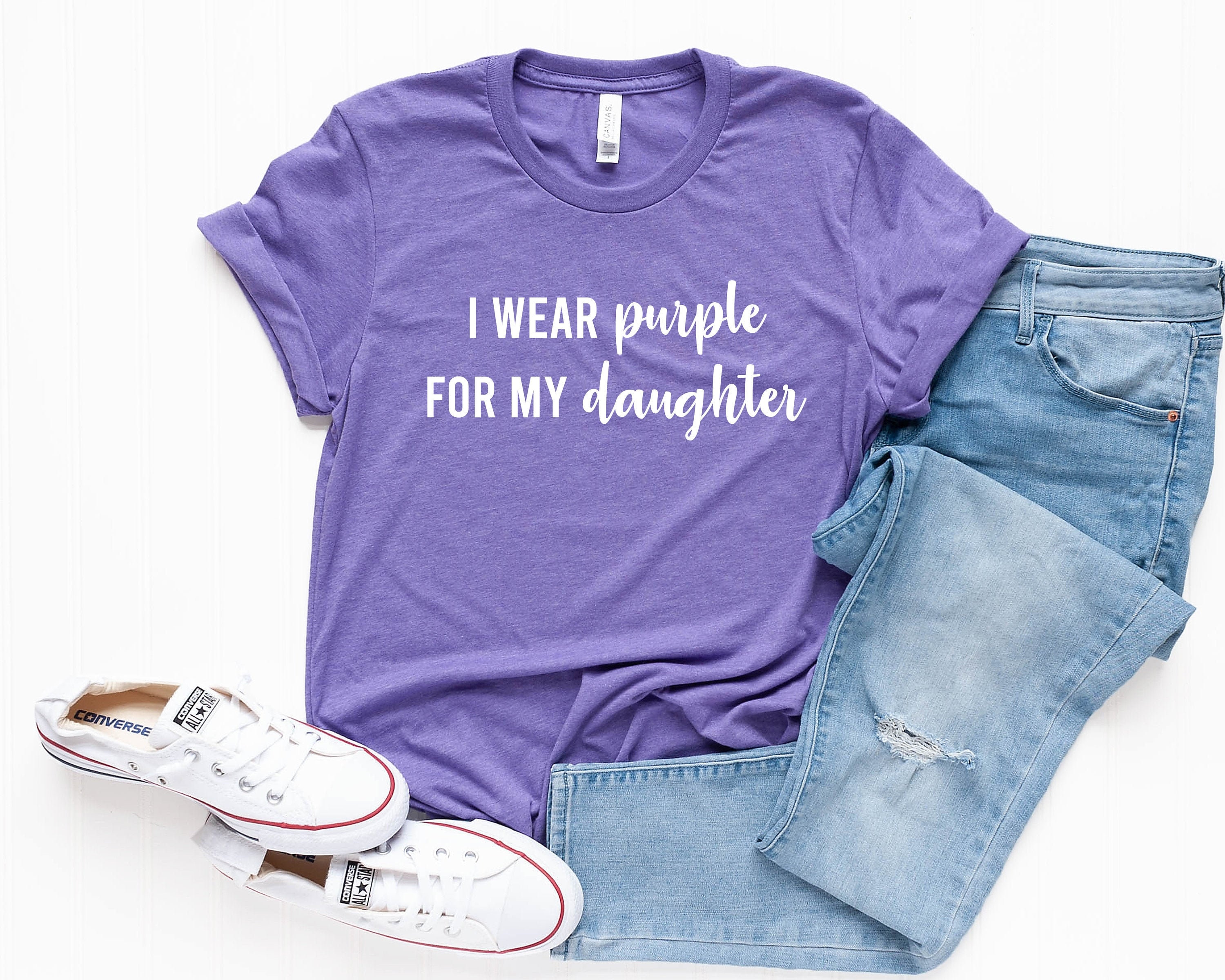 Juventud del niño me pongo púrpura para Texto Personalizado Camiseta cinta de la epilepsia conciencia Kids